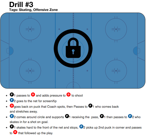 Drill Team Digital Hockey Drill Gerard Gallant Skating Offensive Zone Skill Drill